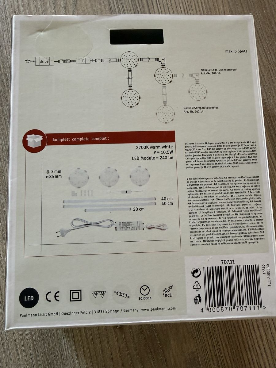 Paulmann Lampade: 2 Stk -New Paulmann MaxLED Softpad Basic Set Kitchen Licht  – Nuovo e nell'imballaggio originale da Wallbach venduto da Nenex 4