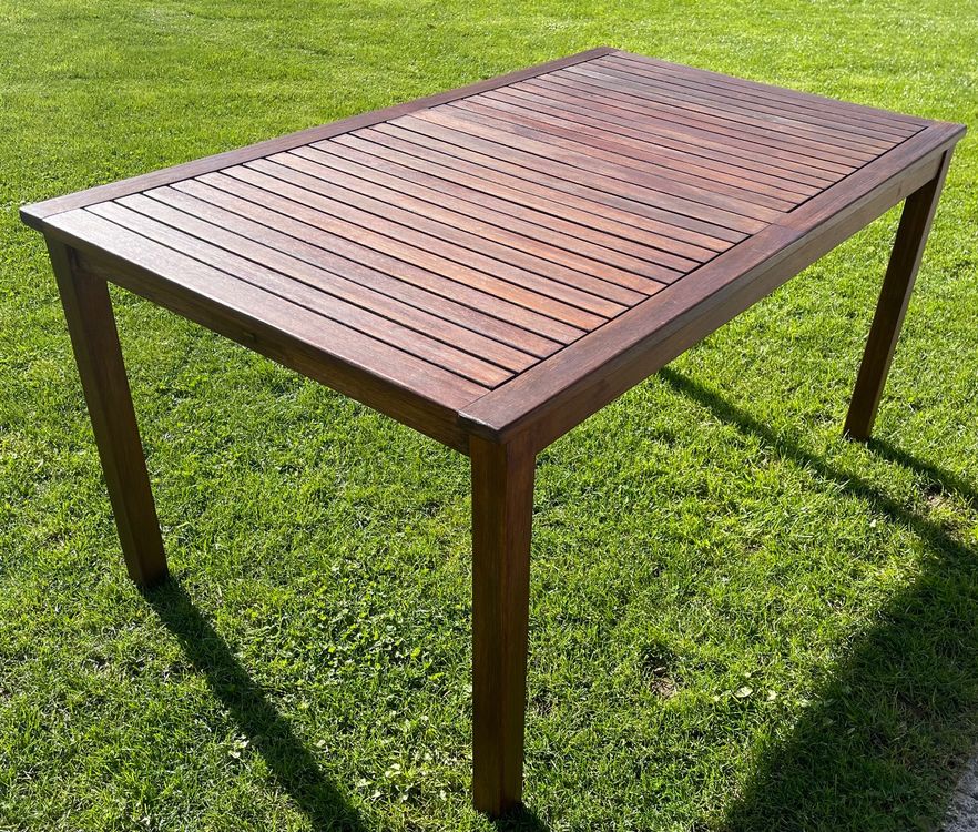 Gartentisch aus Holz ausziehbar von 150cm auf 210cm Kaufen auf Ricardo