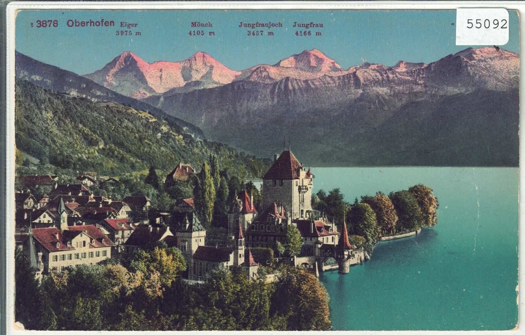 Cartoline postali: Oberhofen - Generalansicht - Litho – Usato da Ettingen venduto da Kartenplanet