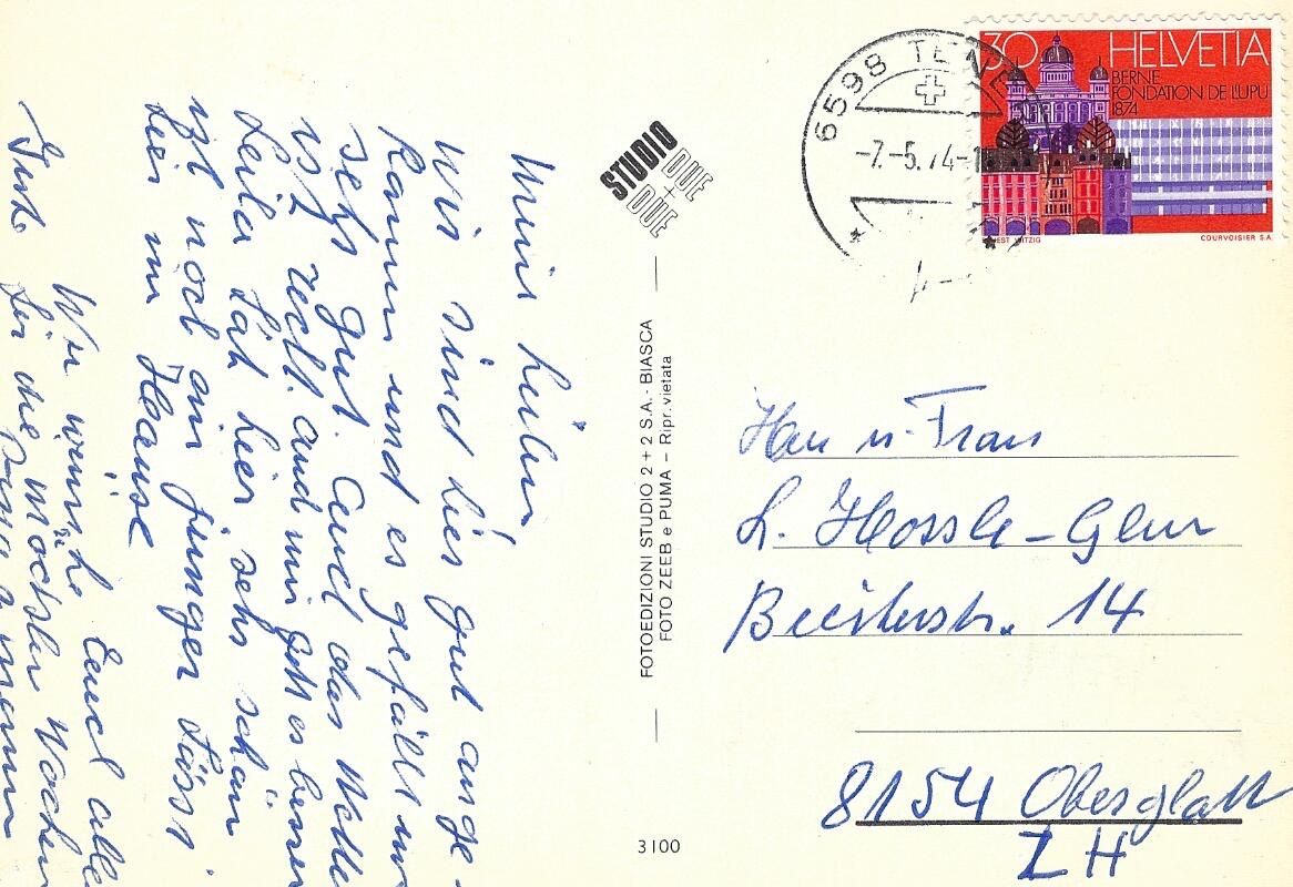 Cartoline postali: ASK Tessin verschiedene Motive – Usato da Kloten venduto da Kloetip 1