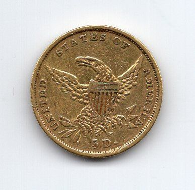 Tutti le monete: (2070) USA, 5 Dollars 1836, Head, Gold – Usato da Rüthi (Rheintal) venduto da erdnuessli1