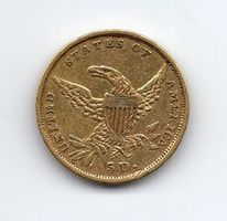 (2070) USA, 5 Dollars 1836, Head, Gold