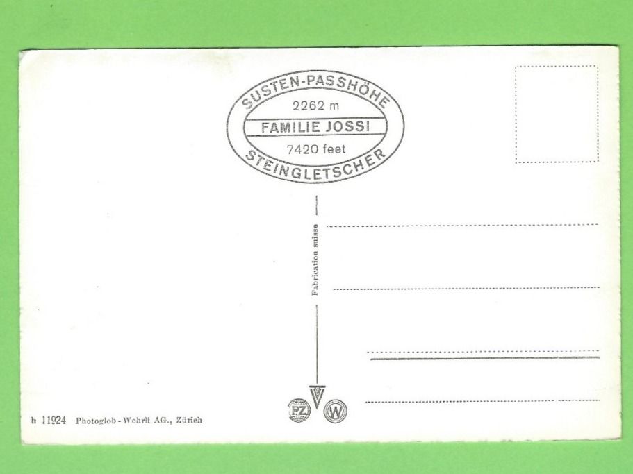 Cartes postales: Sustenstrasse mit Steingletscher (Oldtimer Cabrio-Postauto) – Neuf (Voir description) à Zürich par t24_de 1