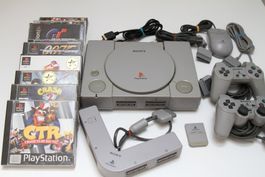 Sony Playstation 1 (PS1) mit Spielen