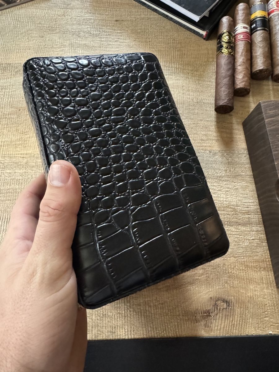 Humidor per sigari: Kroko Leder reishumidor Etui – Nuovo (secondo la descrizione) da Seuzach venduto da Wolf936 5