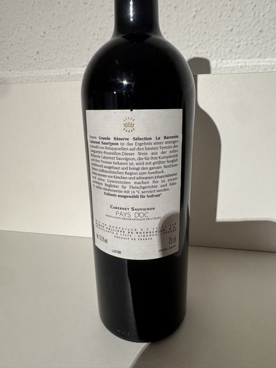 Vino: Baron Philippe de Rothschild Selection La Baronnie 2012 – Nuovo e nell'imballaggio originale da Niederrohrdorf venduto da S.Hubar 1