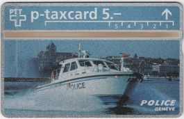 5 CHF POLICE GENÈVE - seltene Kunden Taxcard