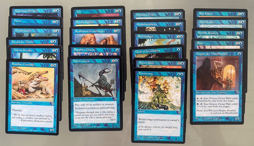Mirage - Full Set Common Cards Blue (22) (Gebraucht) in Bonstetten für ...