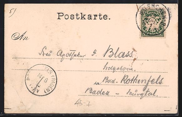 Cartoline postali: Vorläufer-AK Bergmann trägt zwei Wande – Usato da Berlin venduto da bartko-reher 1