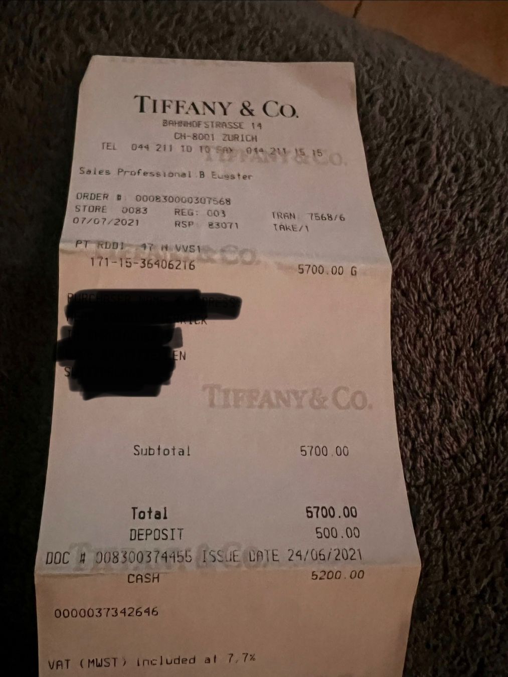 Tiffany & Co. Anelli: Tiffany & Co Platin Solitare Ring – Usato da Zürich venduto da kat_25lp 4