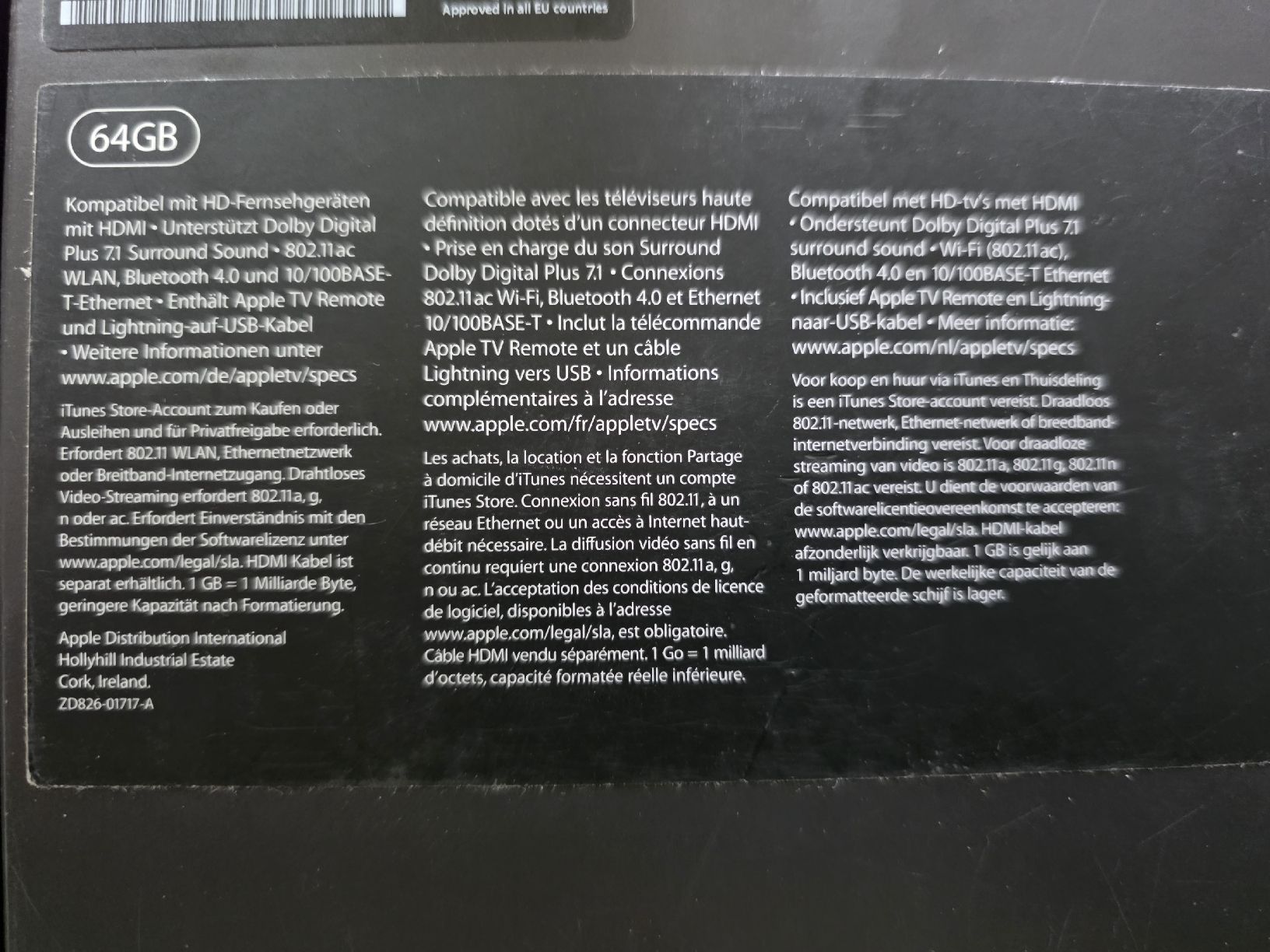Apple PCs: Apple TV 64GB 3. Gen complete – Neu (gemäss Beschreibung) aus Dietikon von ninuzzo28 4