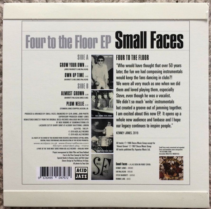 Schallplatten: Small Faces - Four To The Floor EP 2019 NEU – Neu (gemäss Beschreibung) aus Forch von xtcpiemont 1