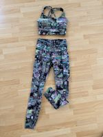 Lululemon set leggings bra abstract print size S
