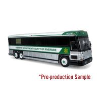 MCI D4000 Coach Riverside County Sheriff Bus H0 1/87 Ic Repl