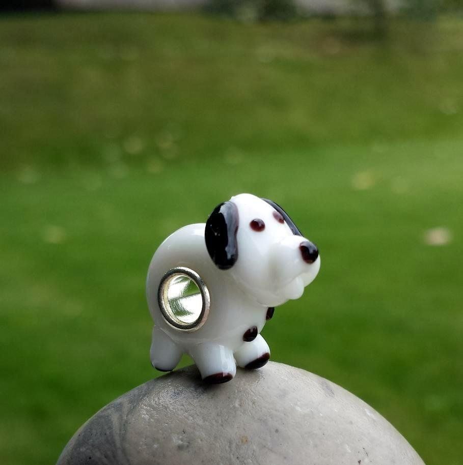 Perle (finte): Lampwork Hund-Glasperle Glass bead – Nuovo (secondo la descrizione) da Langenthal venduto da flowersNbirds