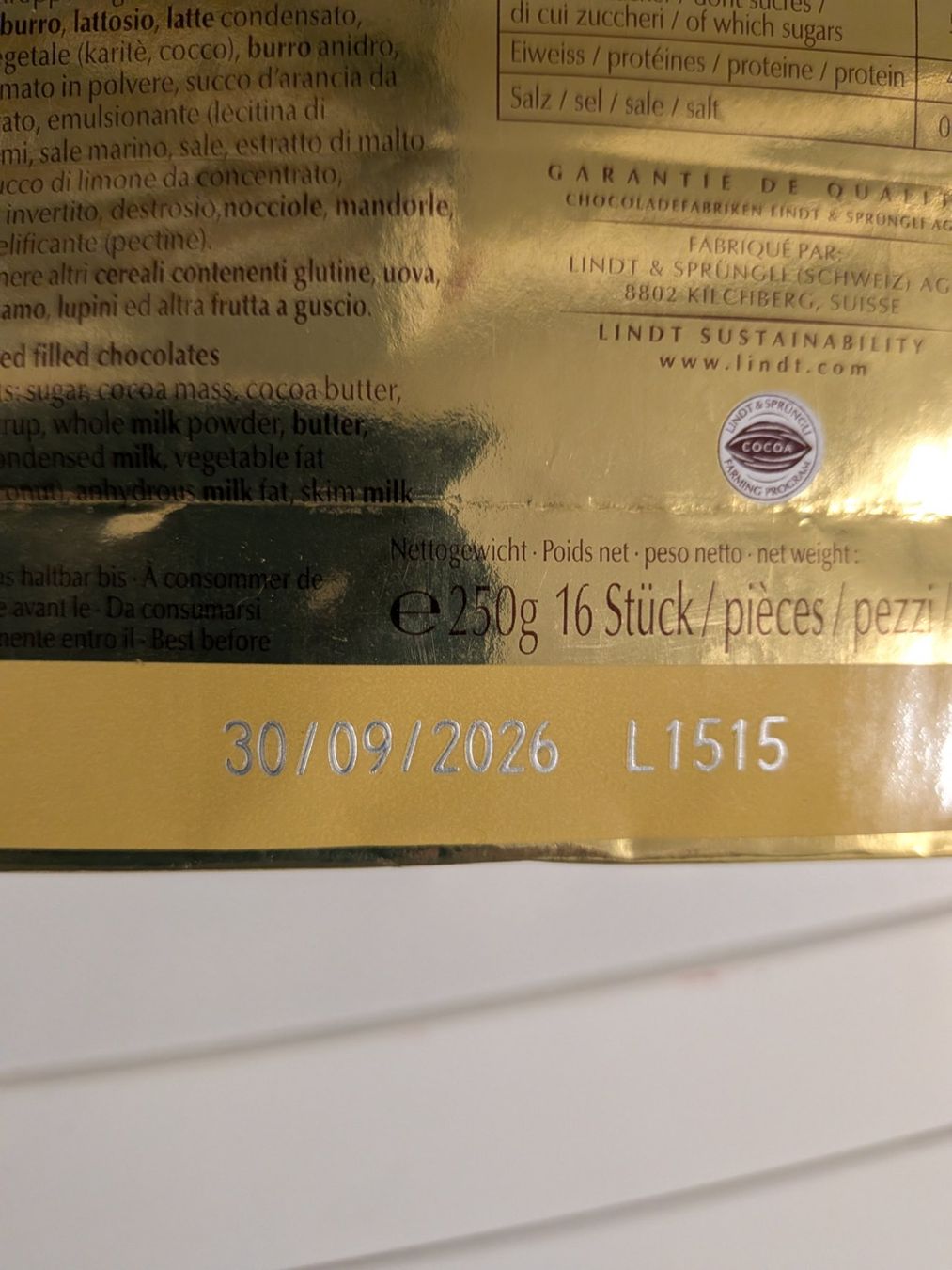 Lindt Cibi & Specialità: Schoggi Lindt SQUARES verschiedene Sorten – Nuovo (secondo la descrizione) da Untersiggenthal venduto da Marlen59 2