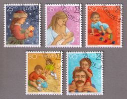 1987 J302-306_Pro JUVENTUTE_Entwicklung Kind/Weihnachten_ET!