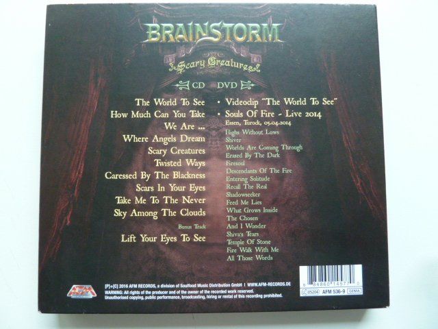 CD: BRAINSTORM - Scary Creatures  (CD + DVD, vergriffen) – Usato da Au ZH venduto da sikoku 3