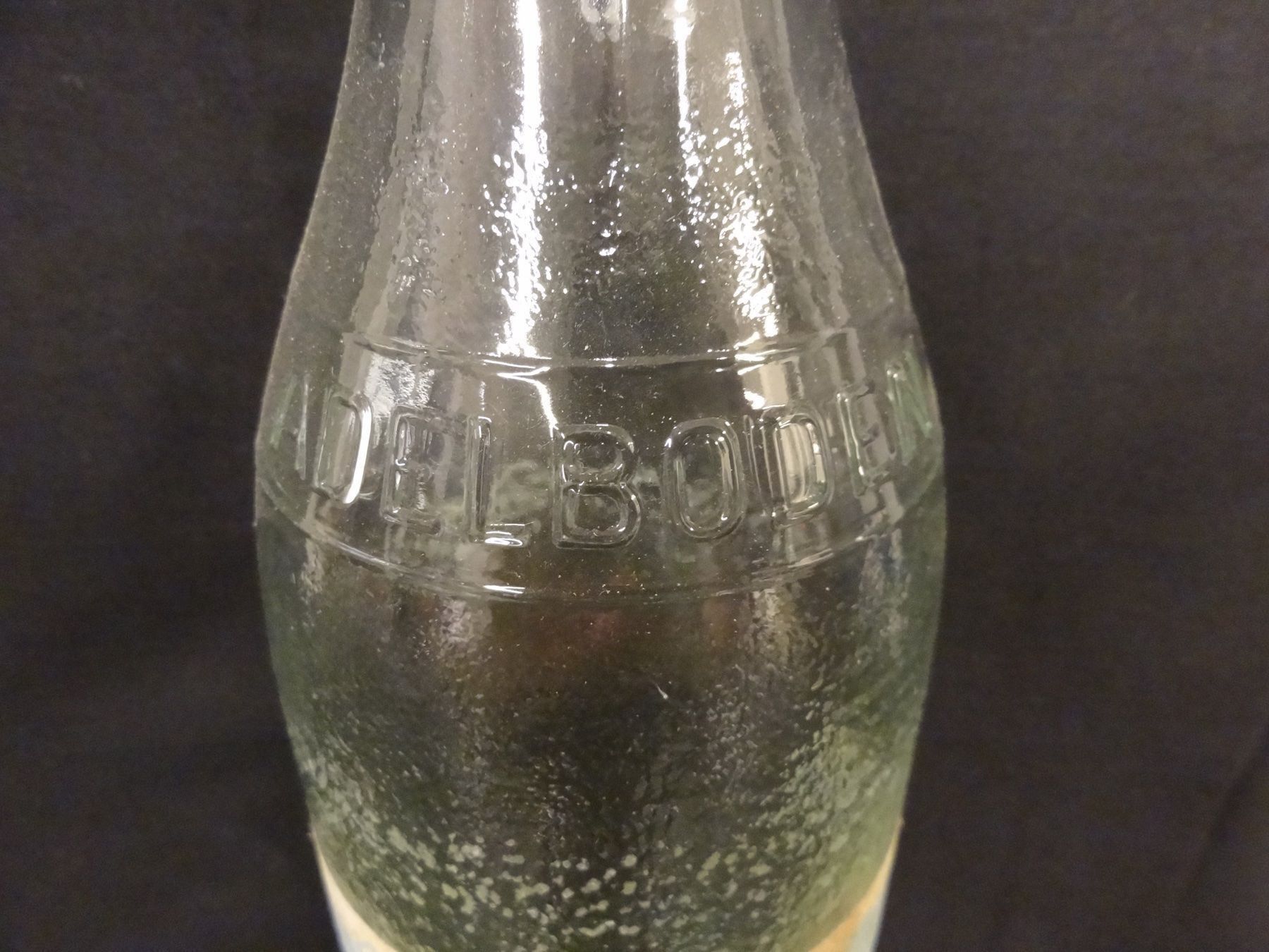 Bicchieri, Caraffe & Bottiglie: alte Flasche ADELBODNER ORANGE FIN 1962 – Usato da Kerzers venduto da Flaschenposten 7