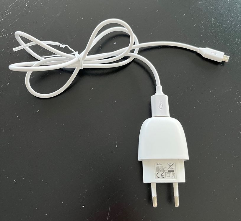 Chargeur Secteur + Câble Micro-USB Wiko TN-050100E4 - Compatible Lenny 2, Rainbow, Jam, Ridge