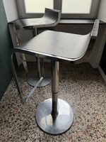 Barhocker Metall Leder Schwarz 2 Stk guter Zustand