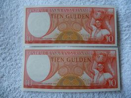 Surinam, Suriname 10 Gulden 1963, P-121, Fortlaufend N., Unc