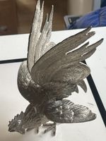 Dekorative Figur Hahn Metall silberfarben(I11)