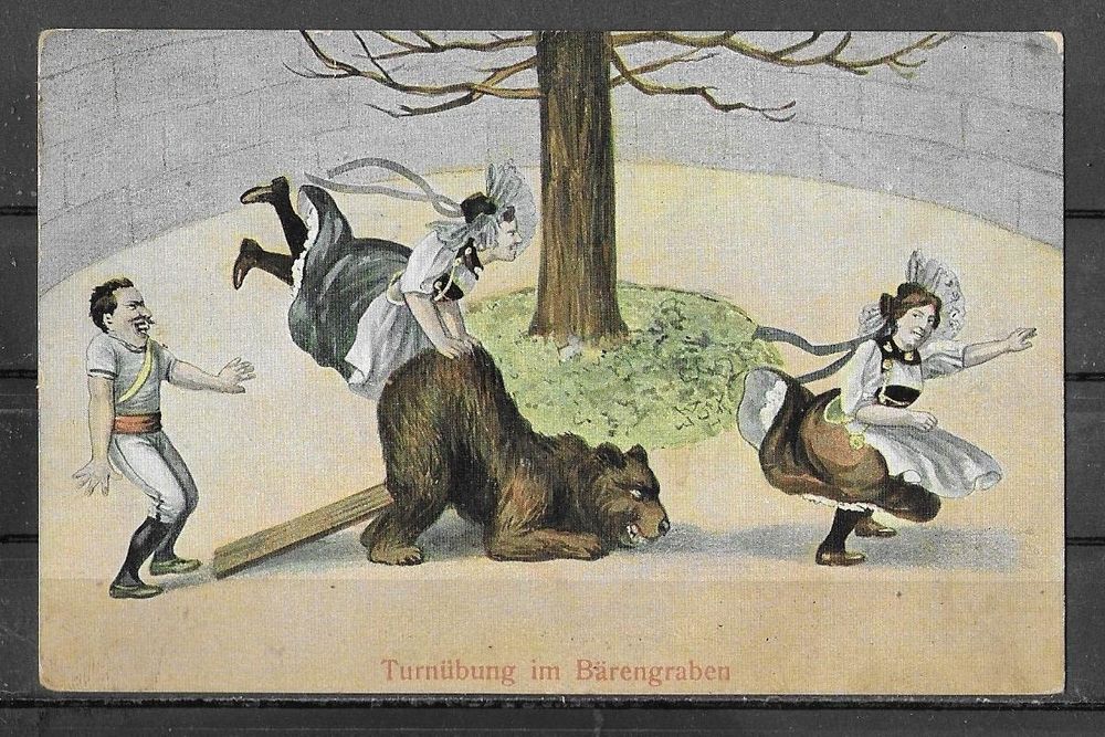 Karte Mit Bärenumarmung – Handgeschriebene Goldfolien-Grußkarte Für Liebe Menschen