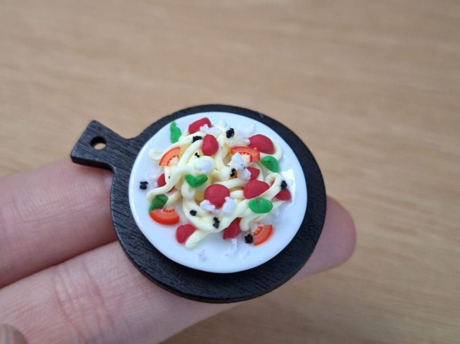 Case e mobili per bambole: Puppenhaus Spaghetti Teller – Nuovo (secondo la descrizione) da Zürich venduto da HandmadeTinyFood 2