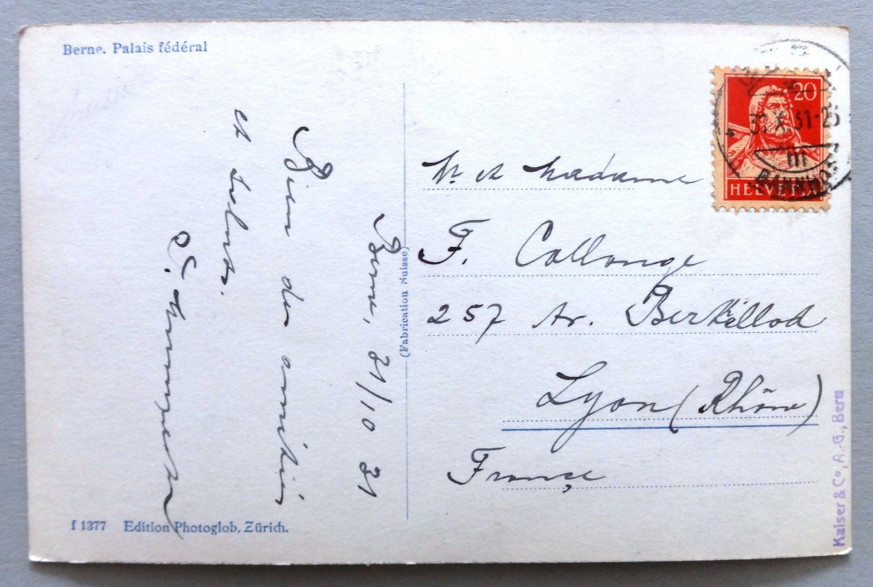 Cartes postales: Bern, Bundespalast – D'occasion à Fétigny par Billy2miny 1
