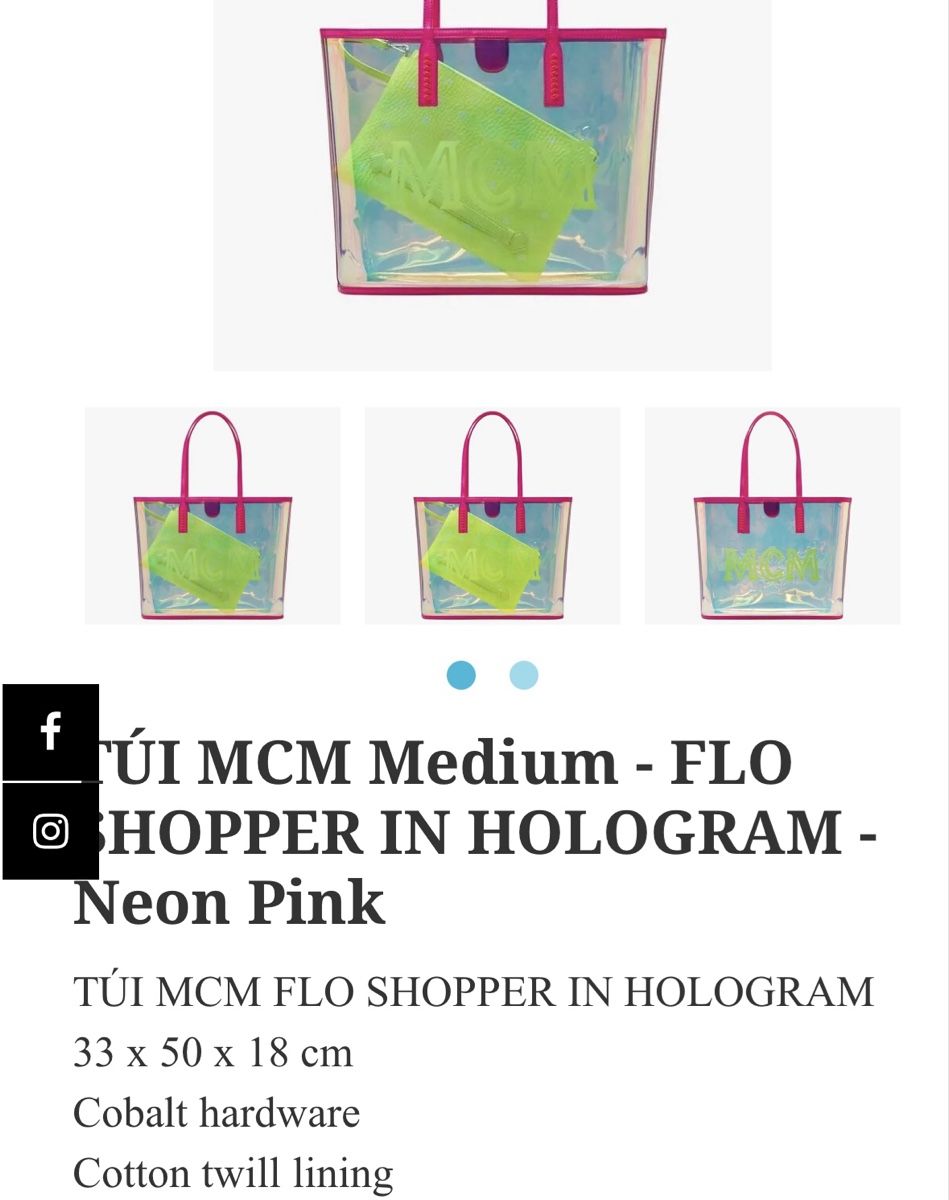 Mcm Borse da donna: MCM Flo Shopper Hologram Medium Neon Pink – Usato da Oberglatt ZH venduto da jul_nhy7 7