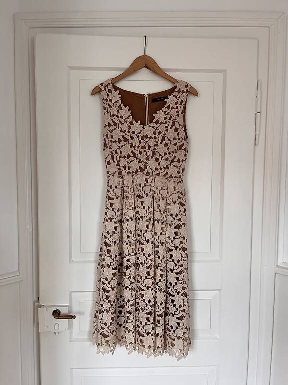 Vestiti: Kleid Hallhuber Spitze braun weiß  – Usato da Zürich venduto da fufie