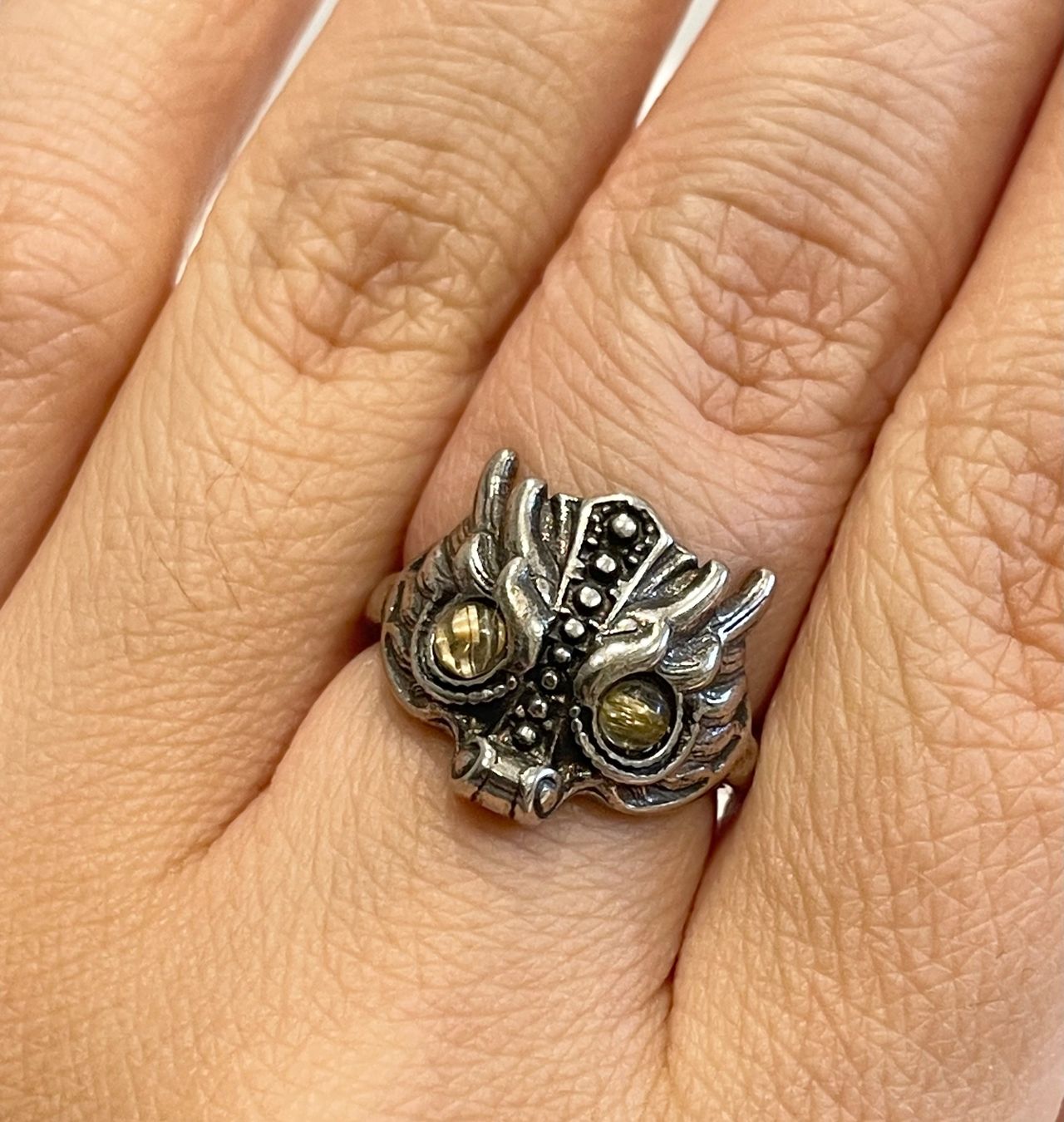 Ringe: Echter Goldrutil-Quarz-Ring – Neu und originalverpackt aus Schiers von sisikristall