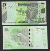 CONGO  1000  Francs  2022  Bankfrisch