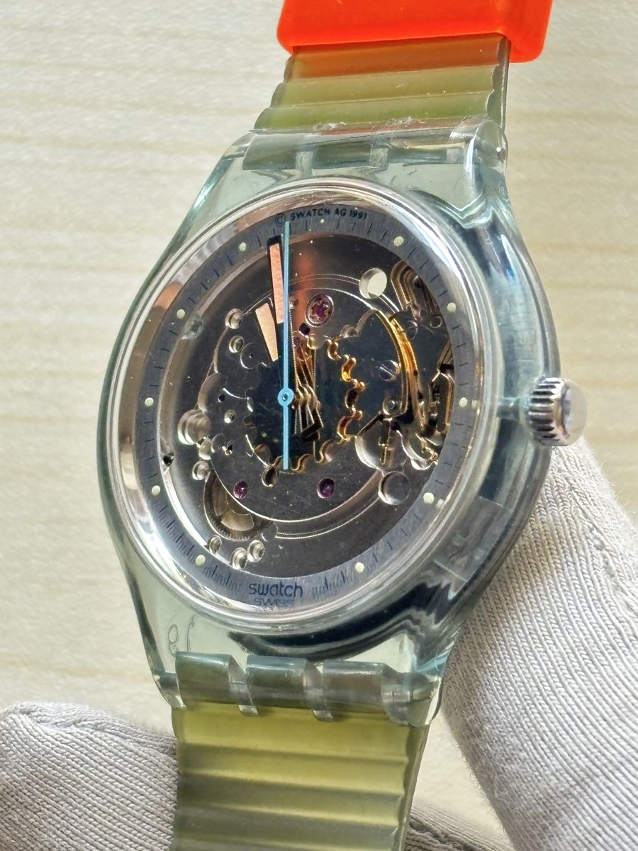 Swatch Orologi: Swatch Automatikuhr Transparent Gehaeuse  – Usato da Grenchen venduto da chththl 4