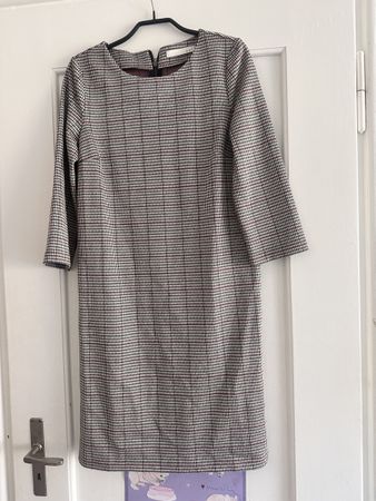 Oui Kleid, Gr. 34, Karo-Muster, Herbst-Look, neuwertig
