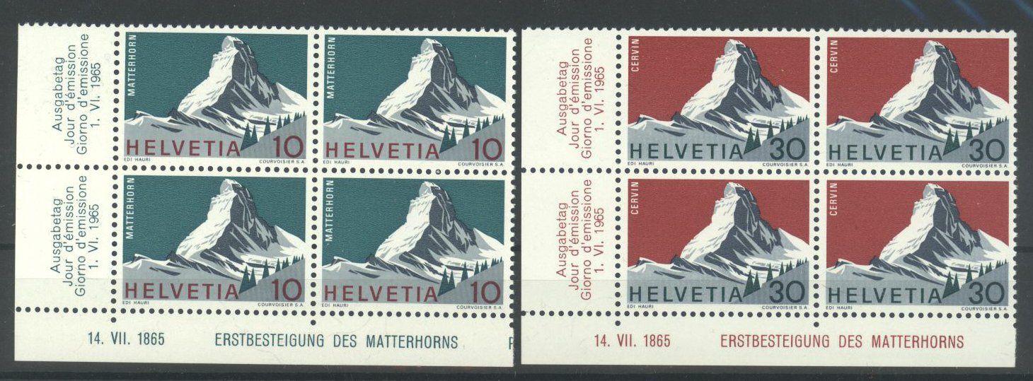 Alle Briefmarken: 1965, Sondermarken Schweizer Alpen ** – Gebraucht aus Willisau von Vollstempel