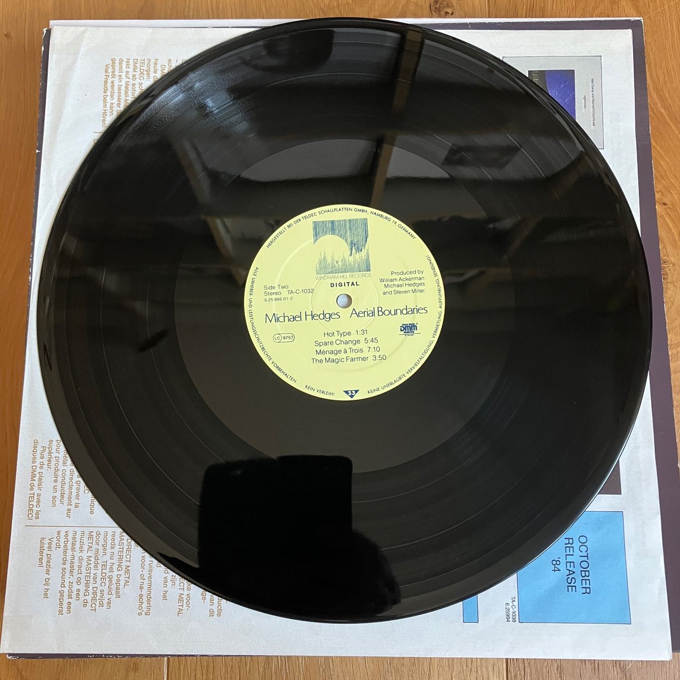 Dischi in vinile: Michael Hedges – Aerial Boundaries – Usato da Altdorf UR venduto da Metallic0 1
