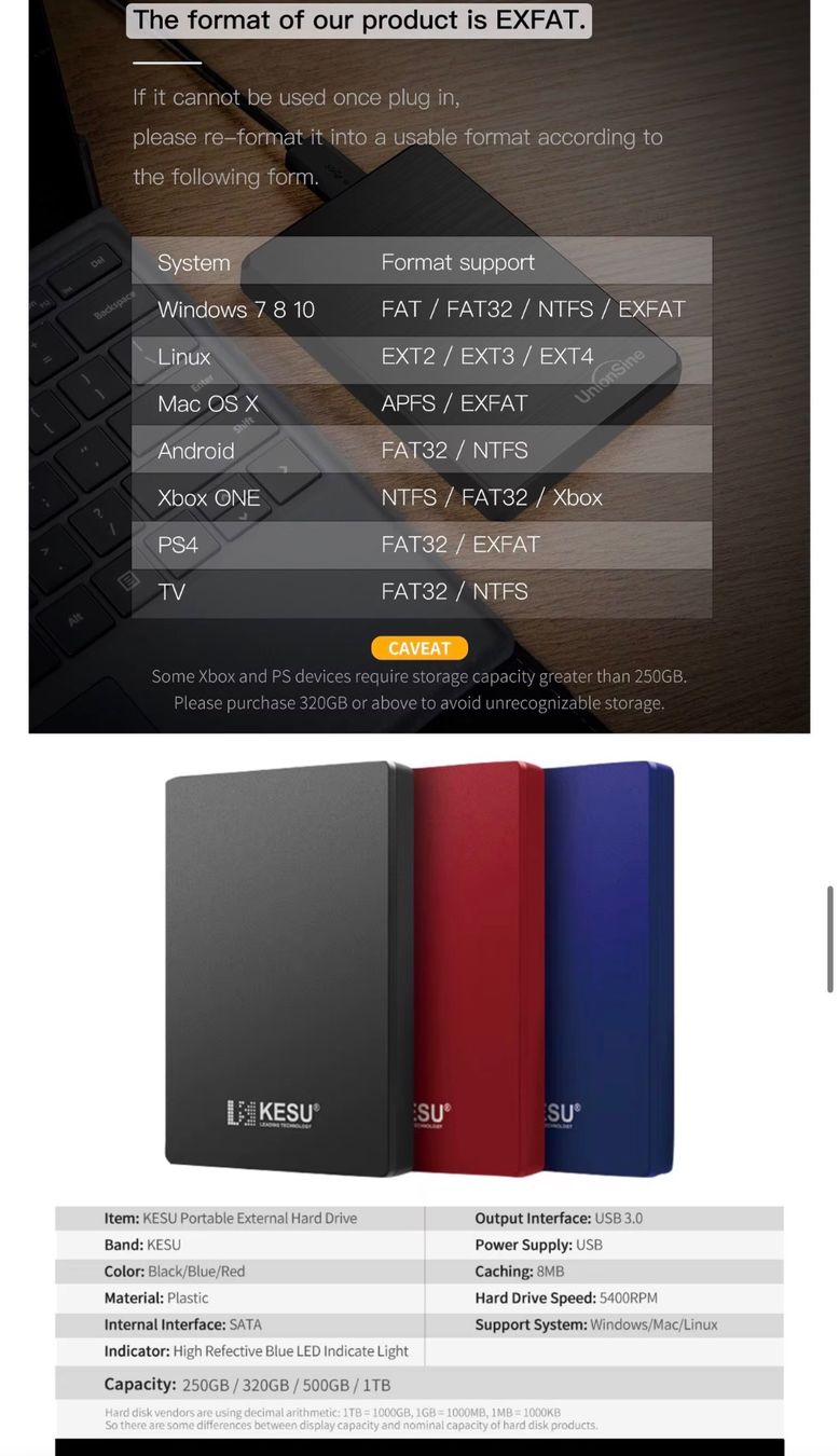 Harddisks: Kesu Portable External Hard Drives – Gebraucht aus Bern von mystyle_bern 1