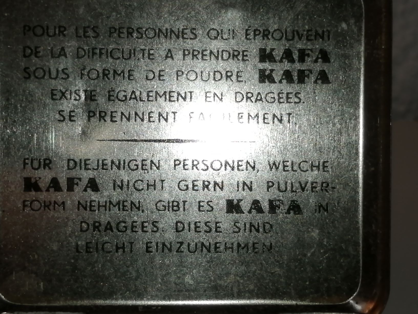 Barattoli: Antike Kafa Pulver Dose – Usato da Nunningen venduto da silvermoon68 5