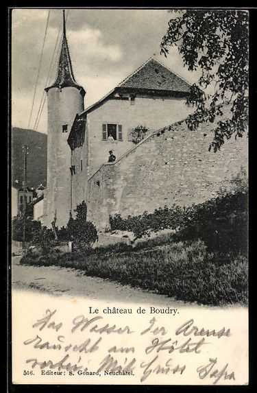 Cartoline postali: AK Boudry, Le château – Usato da Berlin venduto da bartko-reher