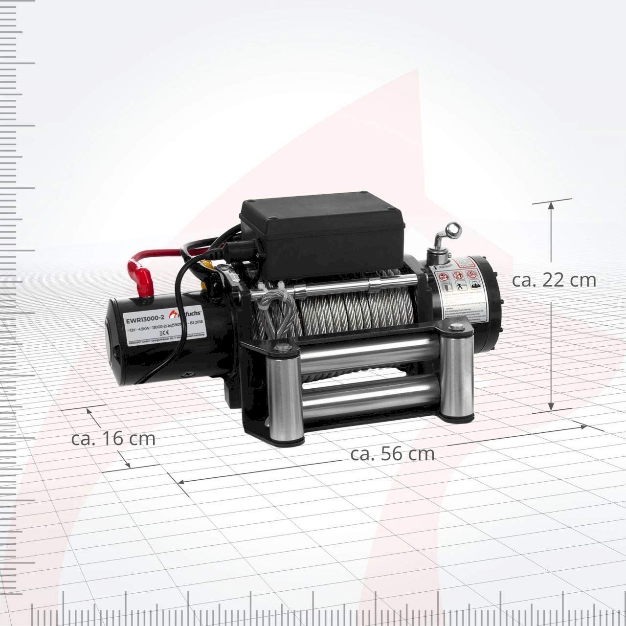 Argani forestali & Pinze posteriori : Rotfuchs EWR13000 Seilwinde 12V 5900kg – Nuovo e nell'imballaggio originale da Bottighofen venduto da zaap 6
