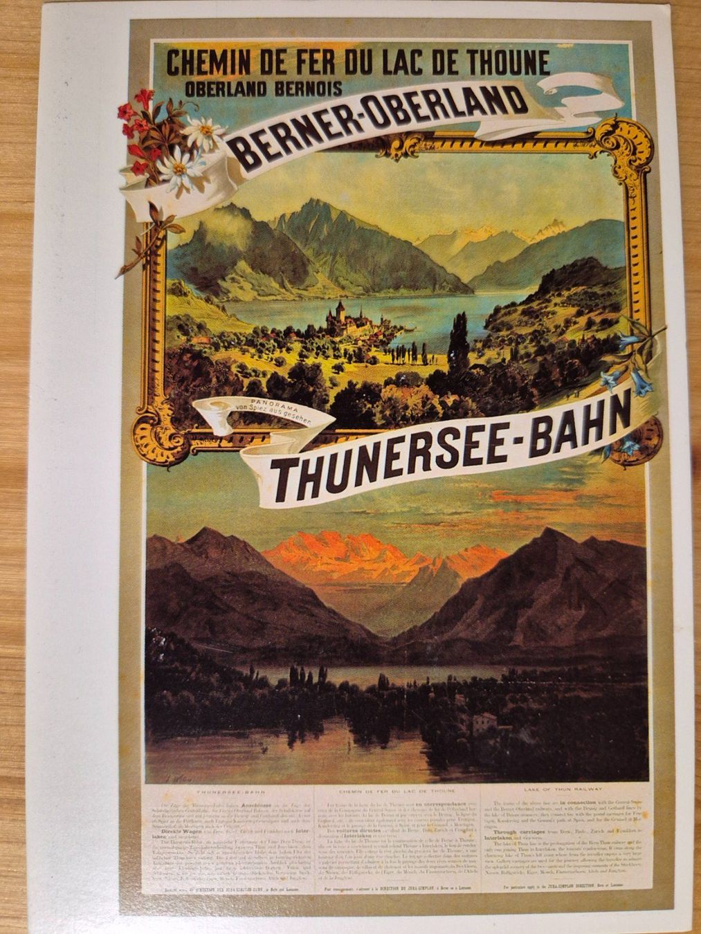 Cartoline postali: Thunersee-Bahn -  Plakat/affiche 1893 – Nuovo (secondo la descrizione) da St-Léonard venduto da thipif