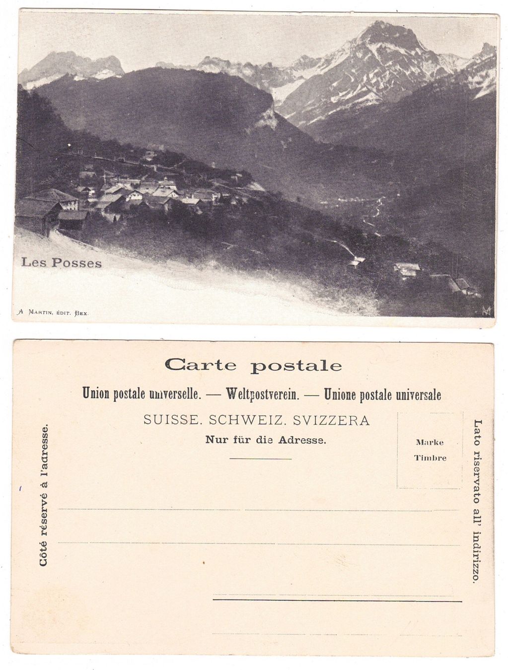 Cartoline postali: Les Posses – Usato da La Tour-de-Peilz venduto da amjust
