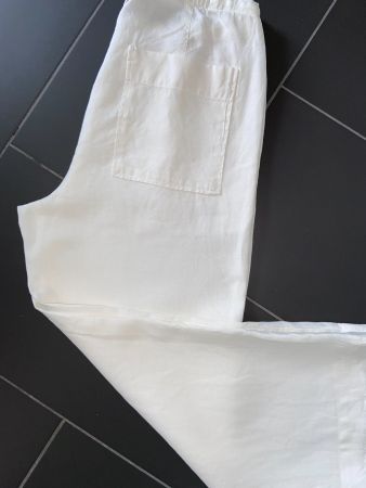 Marco Polo Leinenhose Gr. 40, ecru, neuwertig
