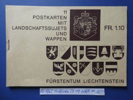 FL 1965 Postkarten Nr. 38-48 im Heft postfrisch **