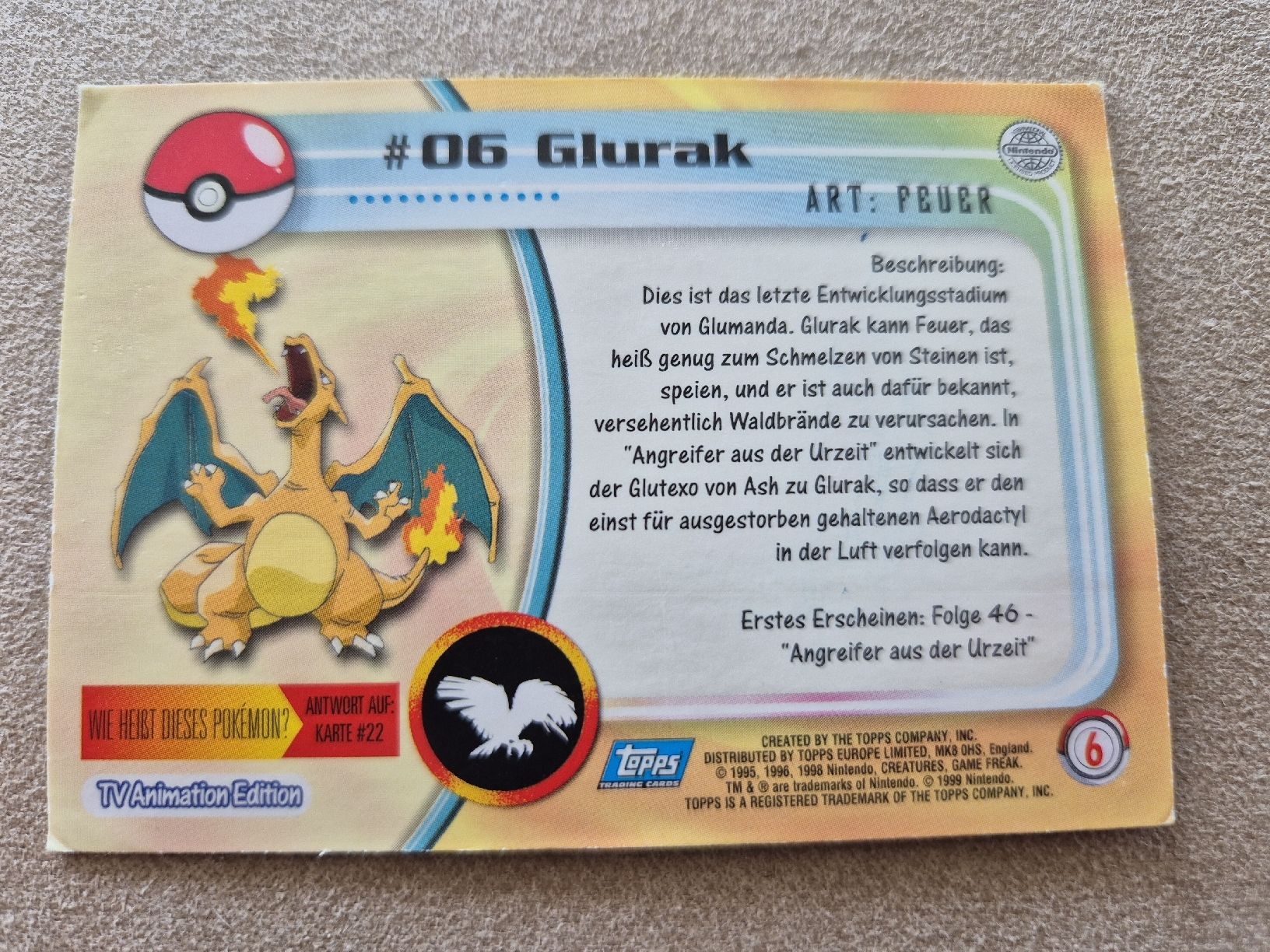Pokémon Carte collezionabili: Glurak holo Pokémon Topps Charizard 1999 – Usato da Ursy venduto da RetroBebar777 4