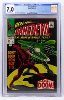 DAREDEVIL 37 CGC KEY ICONIC COVER BATTLE VS DOCTOR DOOM 1968