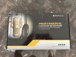 Professional Condenser Microphone Set With Sound Card 