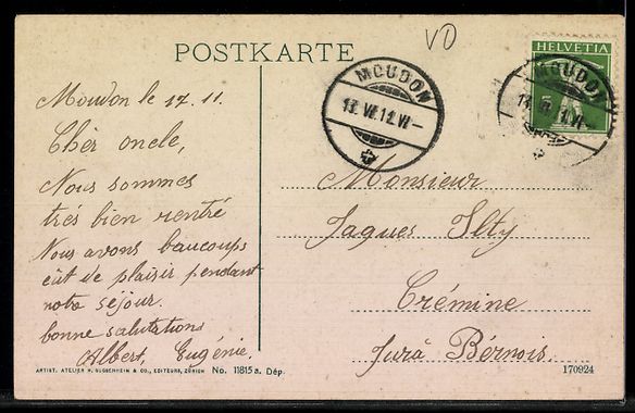 Cartoline postali: AK Moudon, Tour Romaine – Usato da Berlin venduto da bartko-reher 1